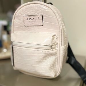White mini back pack
